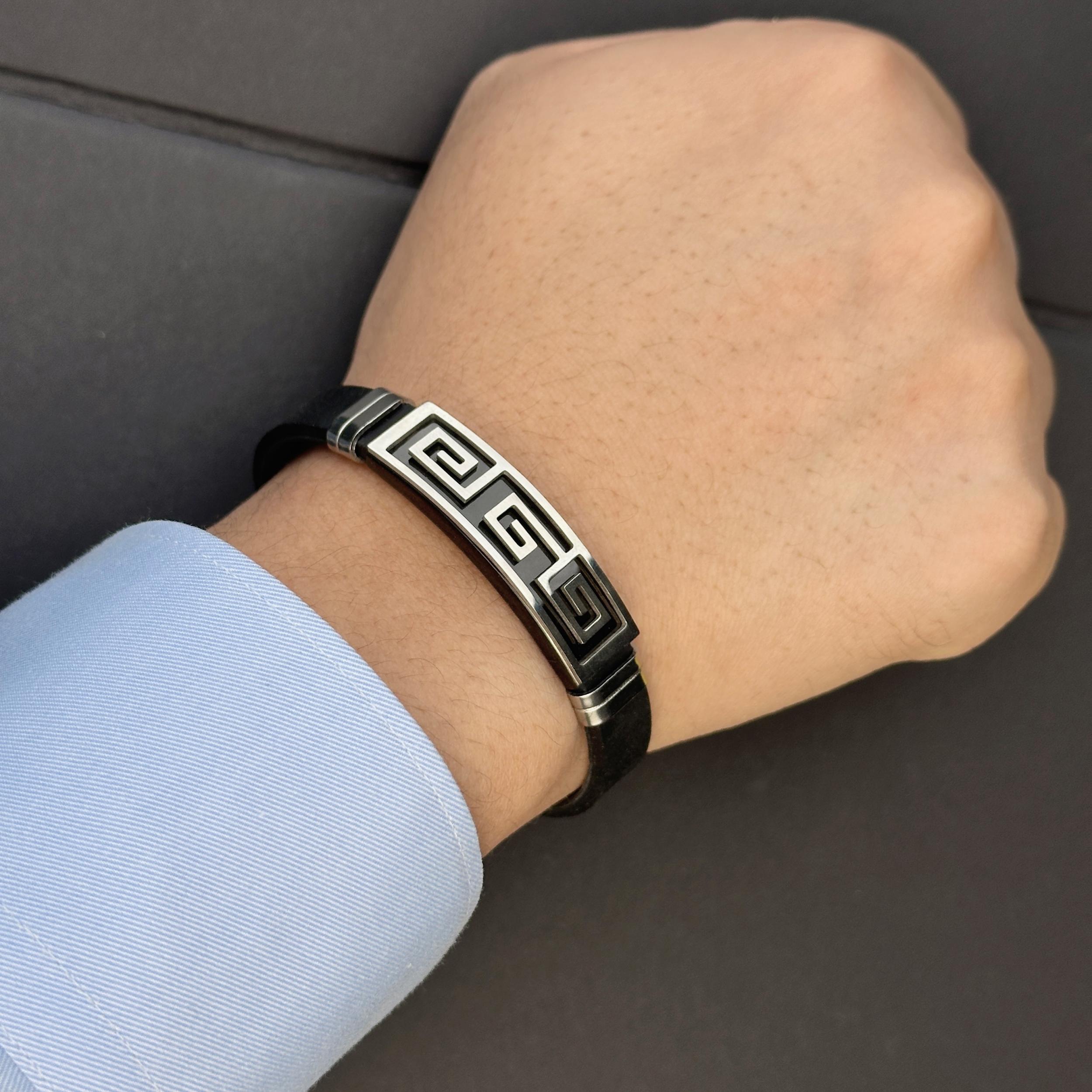 Men's PU Leather Bracelet with Great Wall Pattern